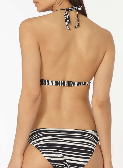 Stripe Longline Bikini Top